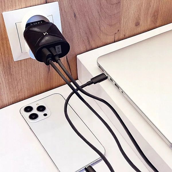 Ładowarka Sieciowa Mała Usb / Usb C / GaN 65w