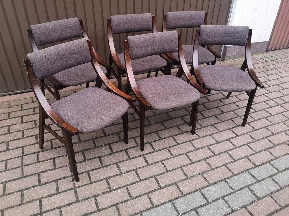 Krzesła PRL Skoczek Skoczki Stare Komplet 6 sztuk Bardzo Dobrym Stanie