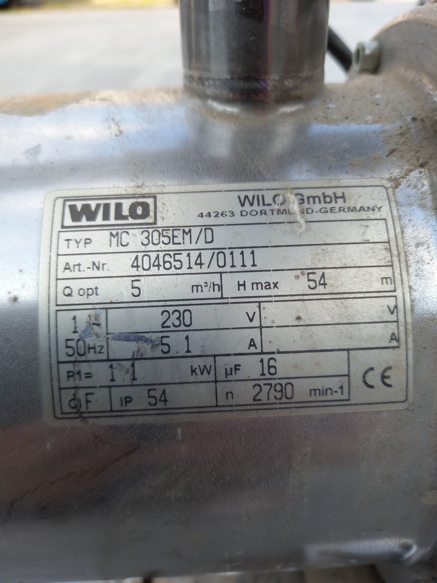 Zestaw hydroforowy pompa wody Inox