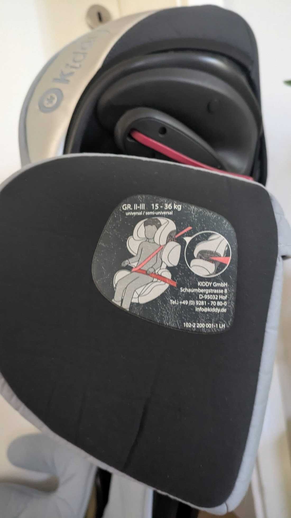 Fotelik samochodowy kiddy cruiserfix pro 3 15-36kg isofix