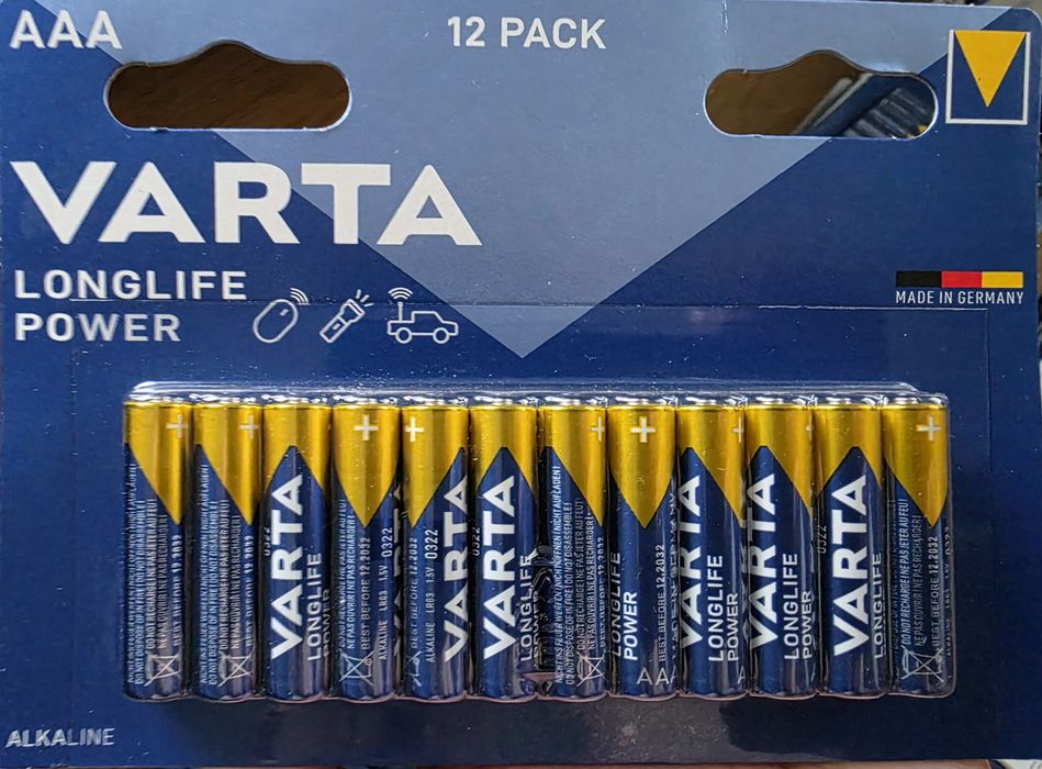 Батарейки Varta longlife power.  1 шт.18грн. 216грн упаковка.