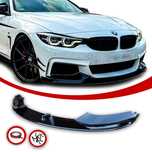BMW F32 F33 F36 Przednia Dokładka Zderzaka Splitter Czarny Połysk