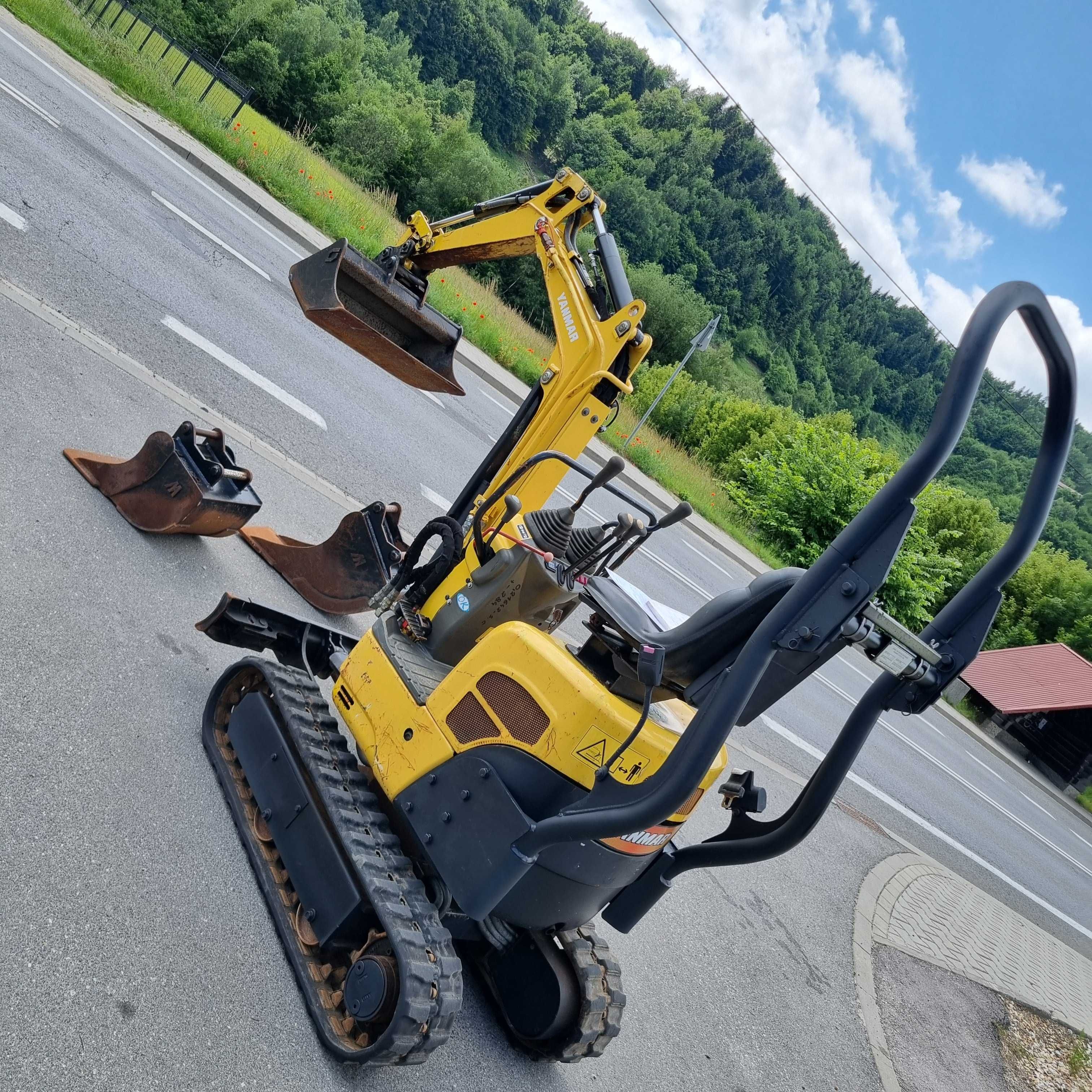 Yanmar SV08-1S Minikoparka 1,1 tony JAkNOWA 2016r zNorwegi 839h 3łyżki