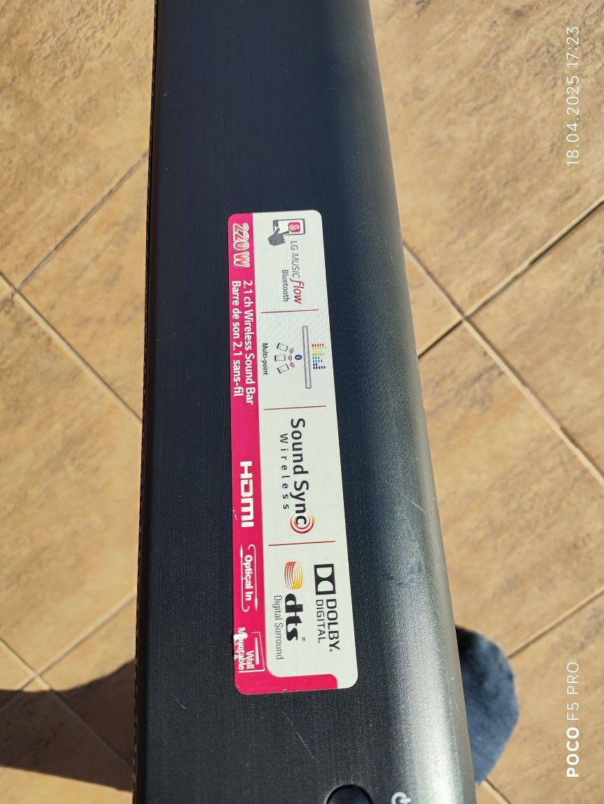 Саундбар/звукова панель LG LAS450H 2.1