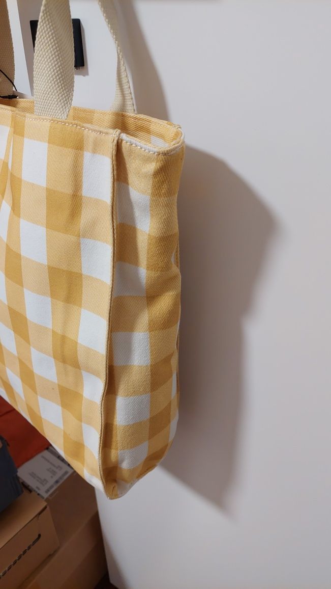 Damska tekstylna torba shopper na lato Zara