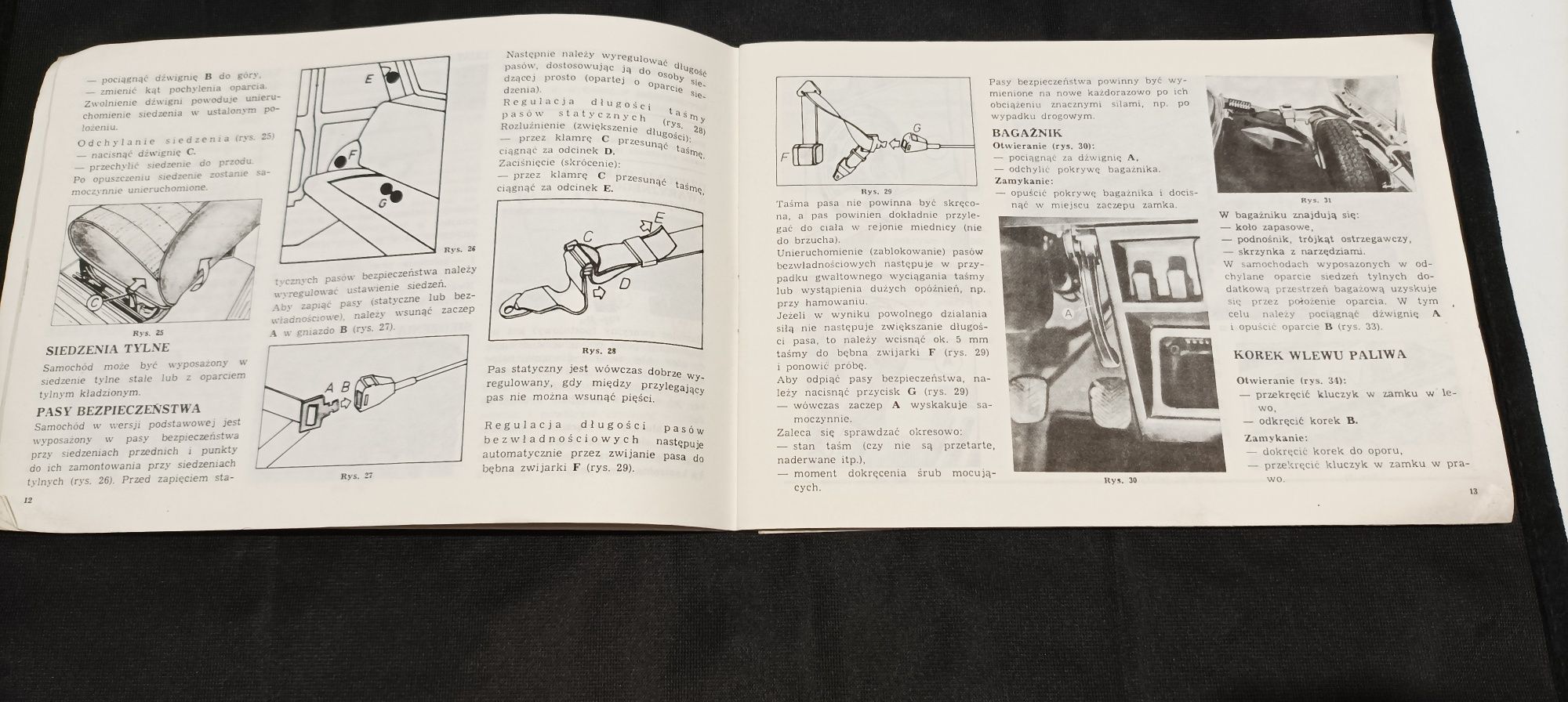 Instrukcja obsługi Fiat 126 p wraz z książką gwarancyjna