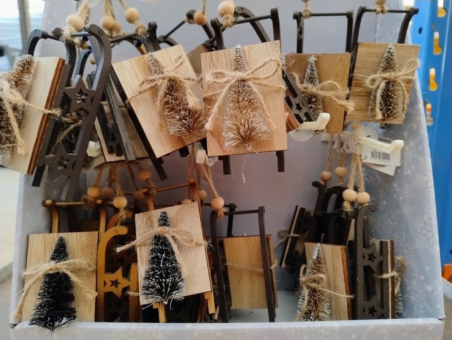 Sanki dekoracyjne drewniane