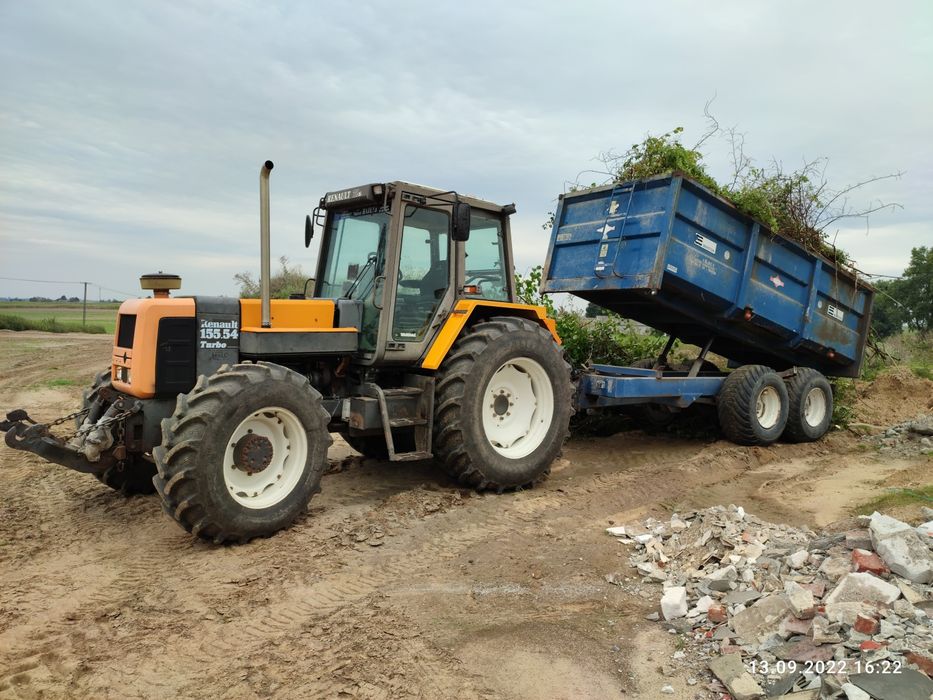 Przyczepa 16 ton 27 m3 tandem wywrotka skorupa biomasa kontener
