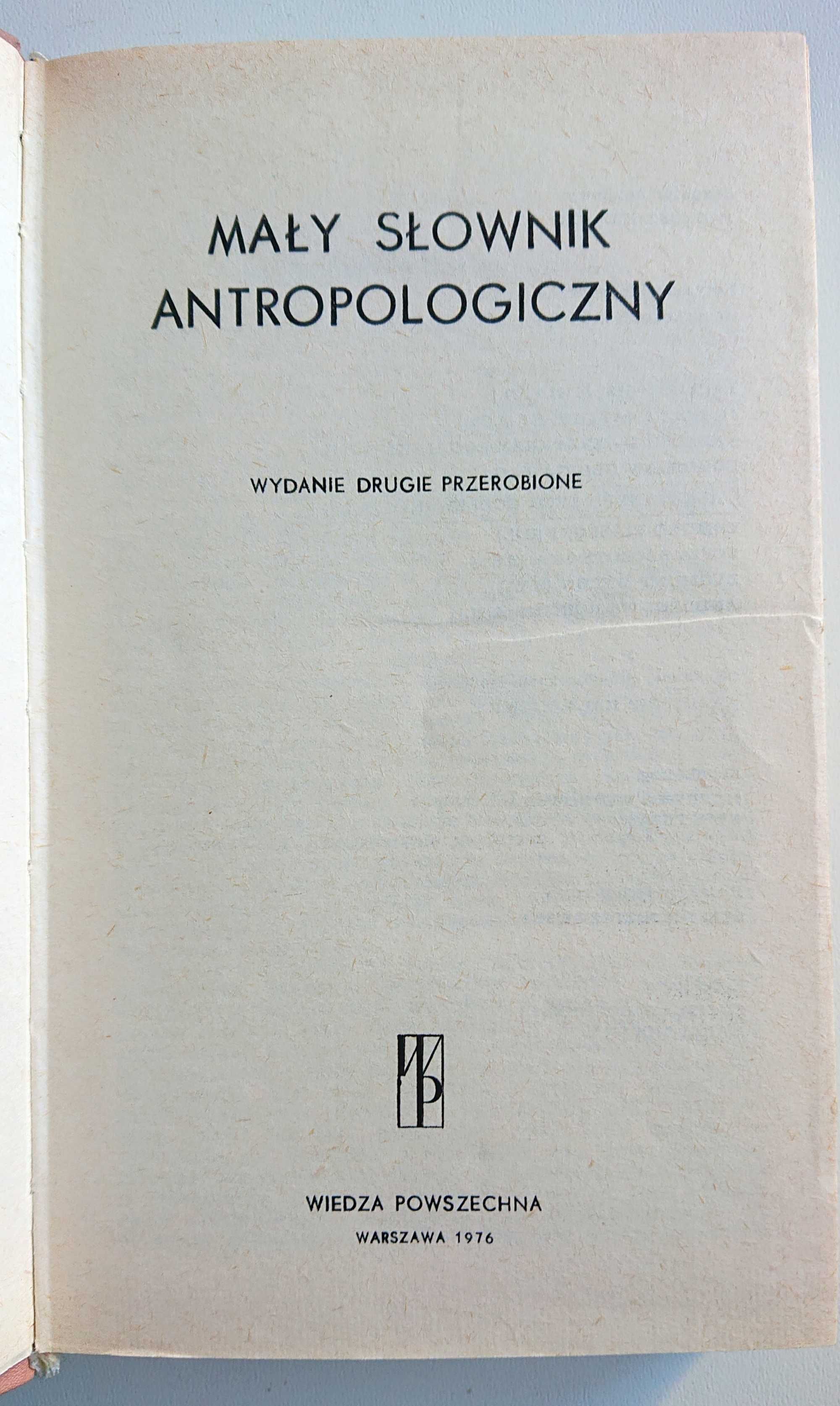 "Mały słownik antropologiczny"