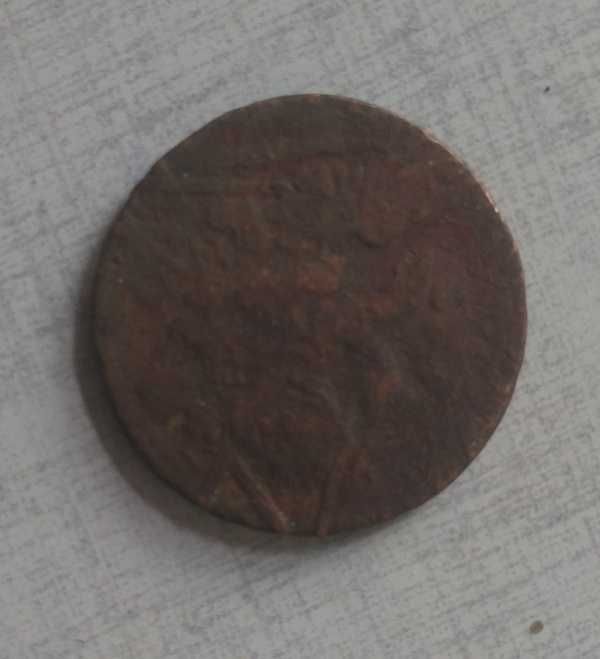 монета царская древняя Денга 1753 года