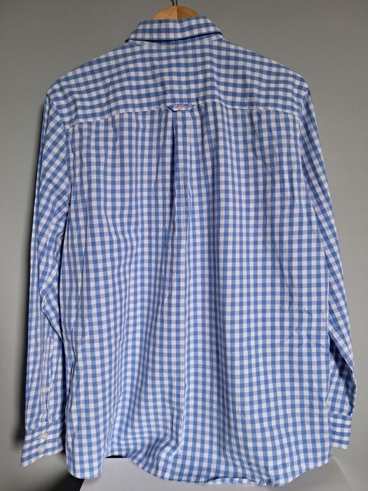 Niebieska  męska koszula w kratę Crew Clothing  Company