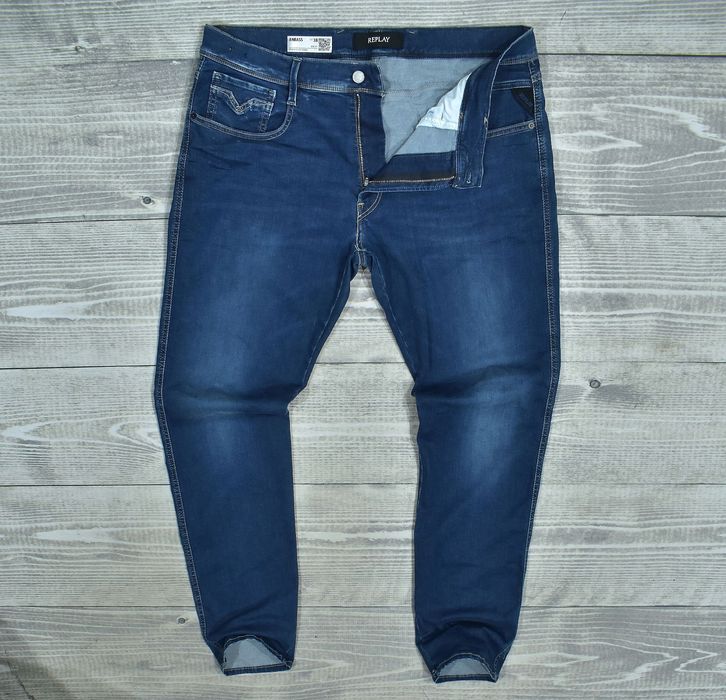 Replay Anbass Męskie Spodnie Dżinsowe W38 L32