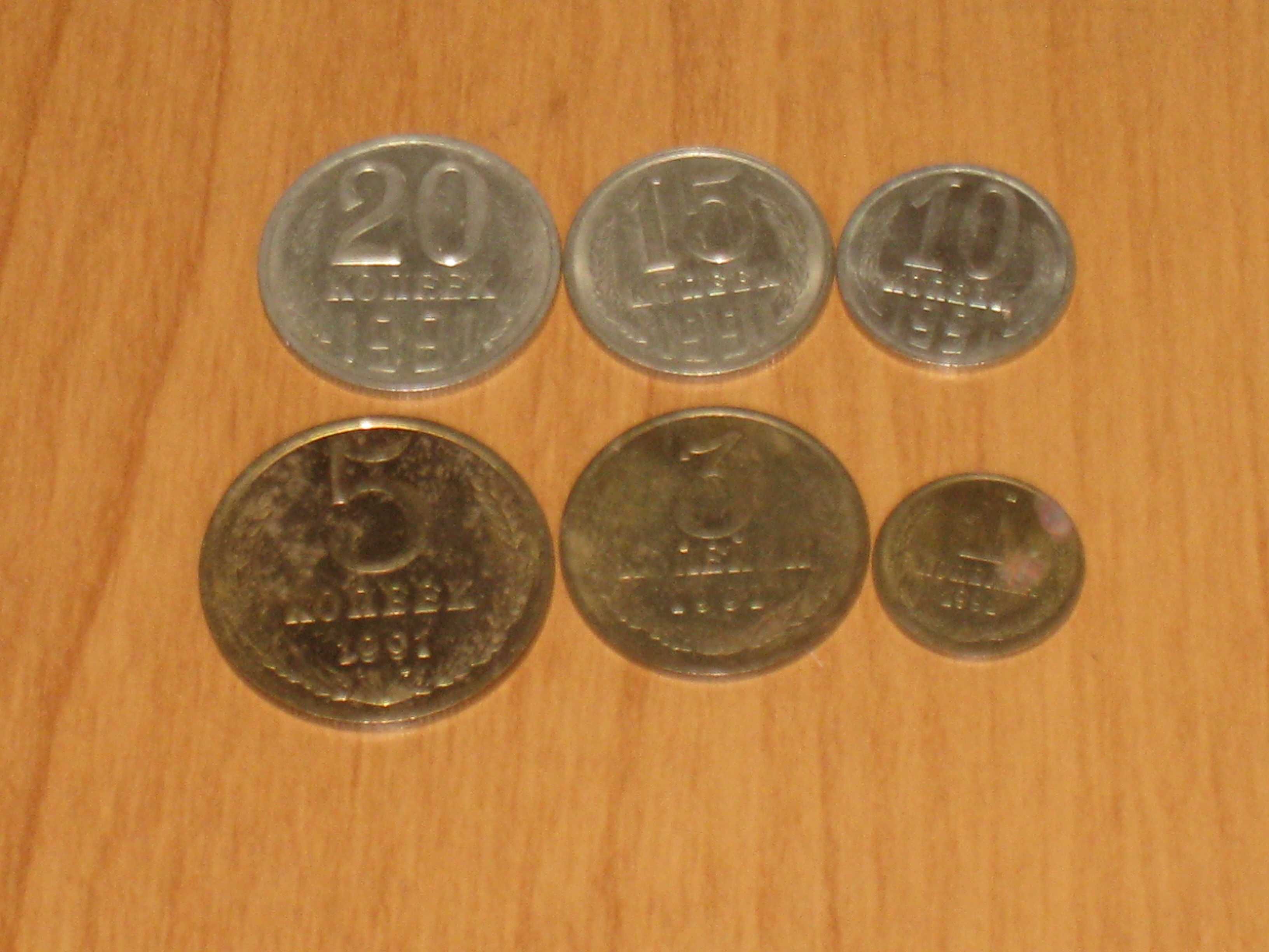 Монеты СССР (1991) - 6 шт.