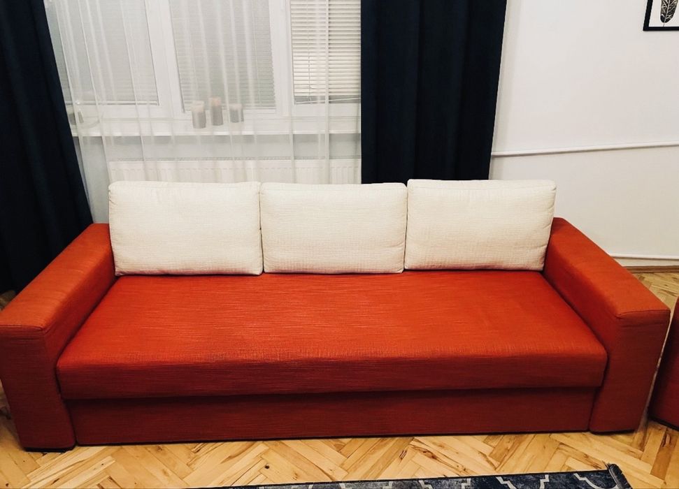 Sofa rozkladana z funkcja spania + Dwa fotele * Super Stan*