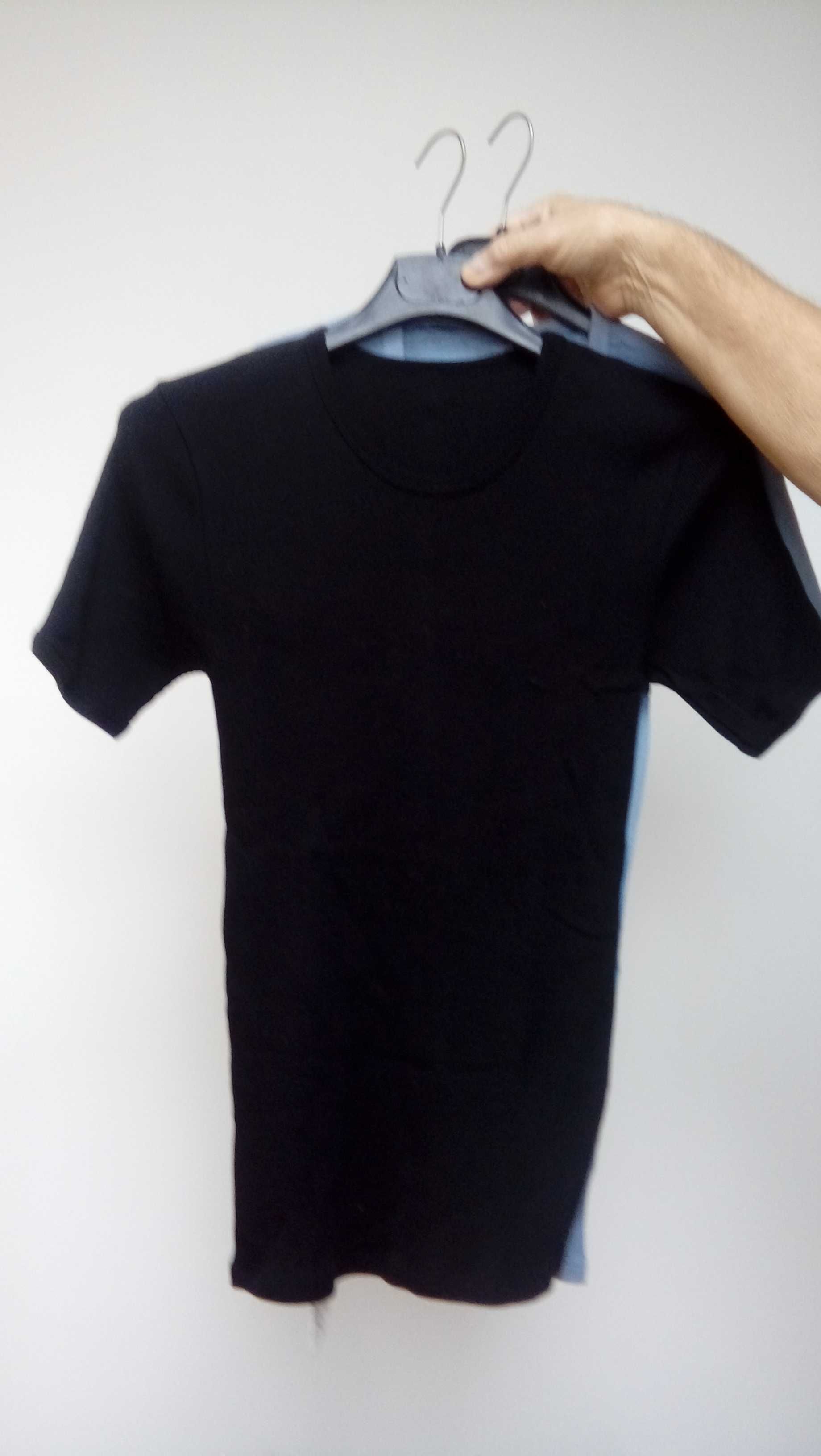T-shirt czarna koszulka krótki rękaw polski wyrób XXL