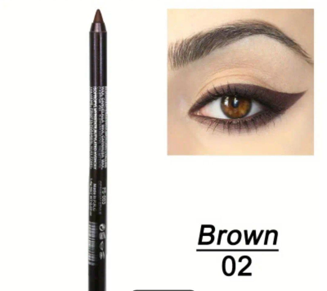 Eyeliner w ołówku, kolor brązowy.