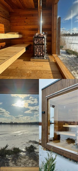 Будиночок першої лінії на озері — з приватним піщаним пляжем