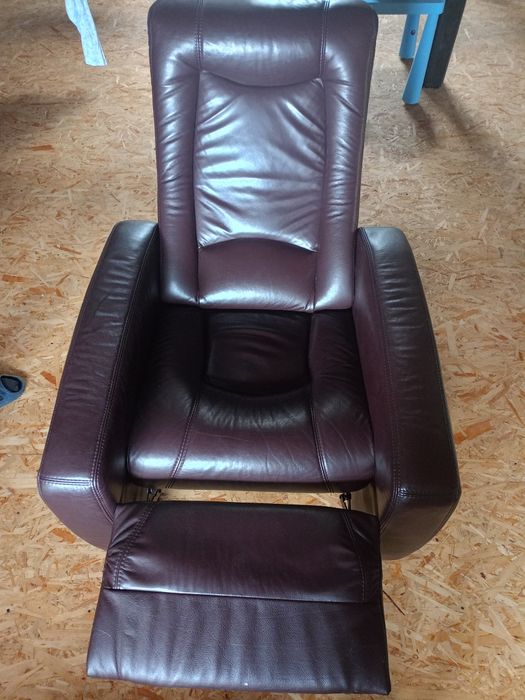 Skórzana sofa i fotel ,stan idealny