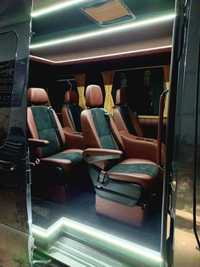 Тюнинг салона  Перетяжка сидений  Переоборудование микроавтобусов