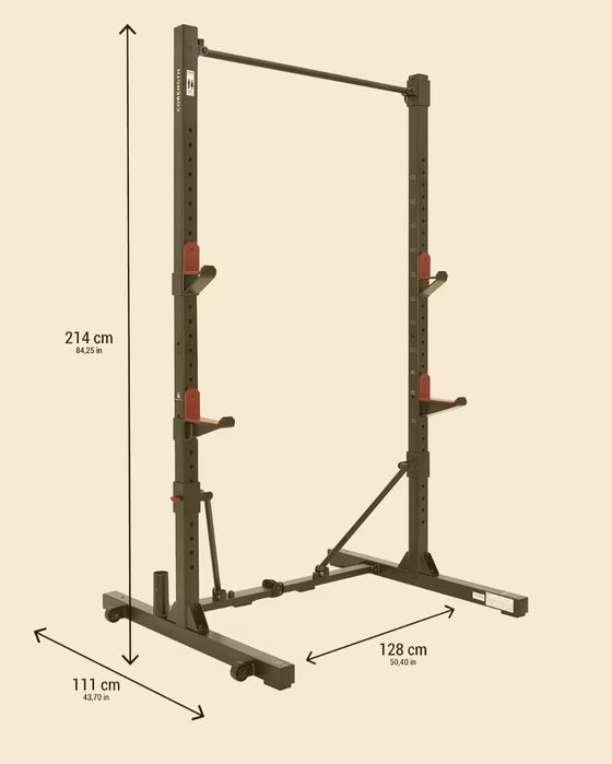 Rack de Musculação Dobrável/Retrátil Agachamentos
