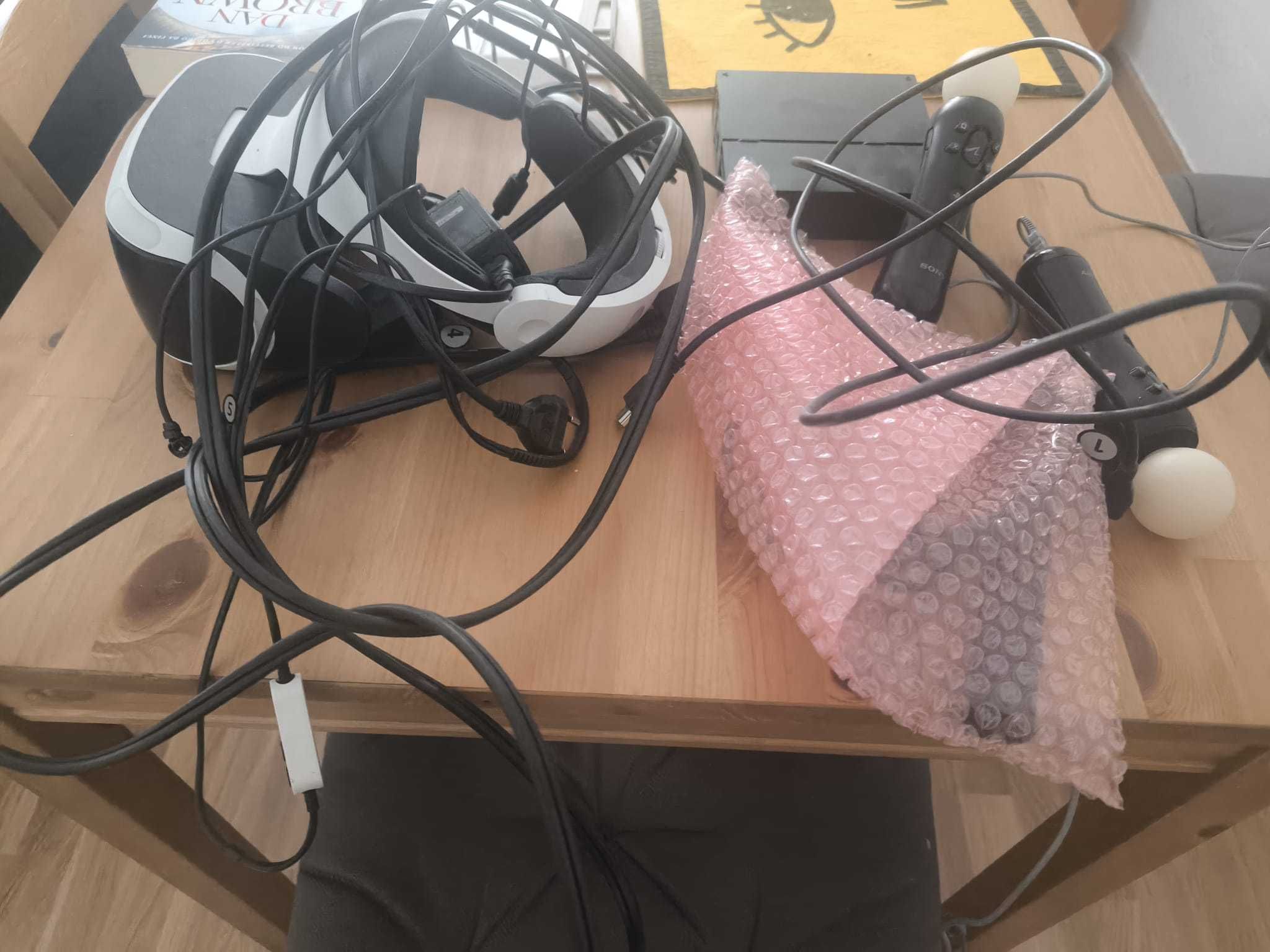 Conjunto Playstation 4 e PS VR com 2 Comandos Move