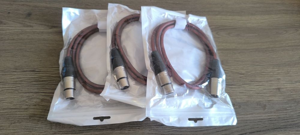 3 cabos XLR de 1mt