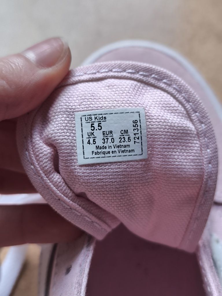 Vans różowe 37 23.5 cm