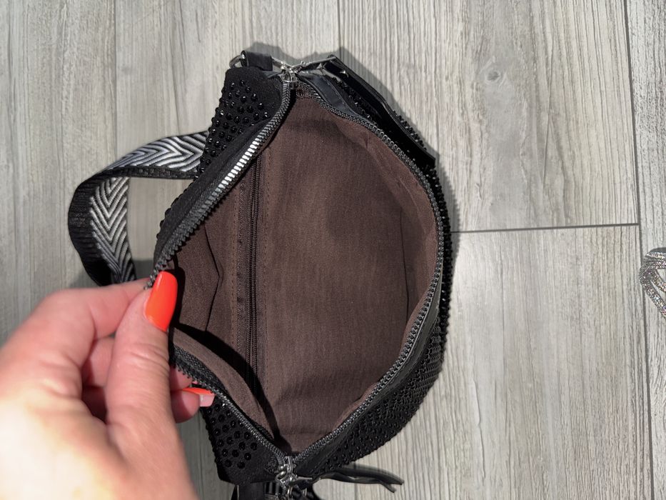 Сумка через плече з камінчика