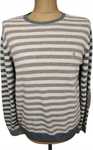 Brooksfield wełniany sweter w paski slim fit 52