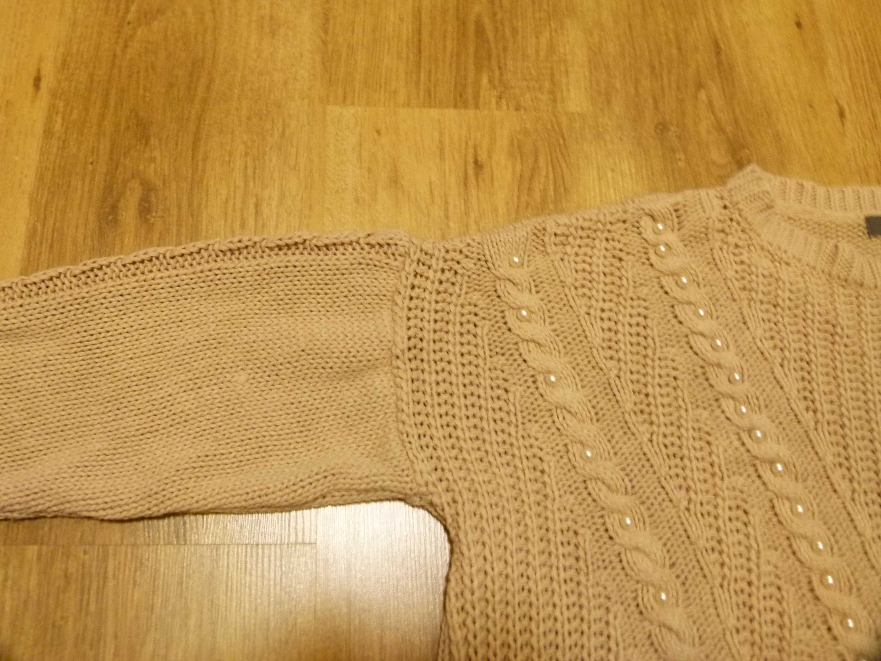 Primark sweter kremowy zimowy krótszy Oversize rozmiar Xl/XXL 42/44