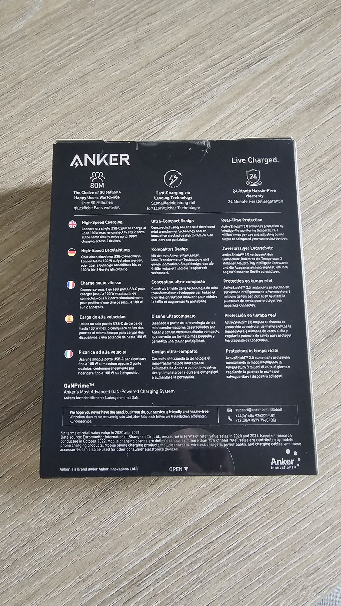 NOWA Ładowarka 100 W, Anker Prime GaN