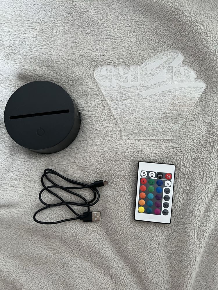 Nowa Lampka ledowa dla fana Genzie 12 kolorów + pilot + USB