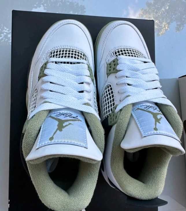 Seafoam\Retro*Jordan4NikeJordanTravis UnisexTrampki.43