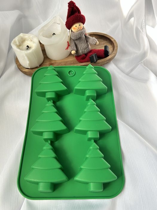 Силіконова форма «Ялинки» для свічок/шоколаду/випічки
