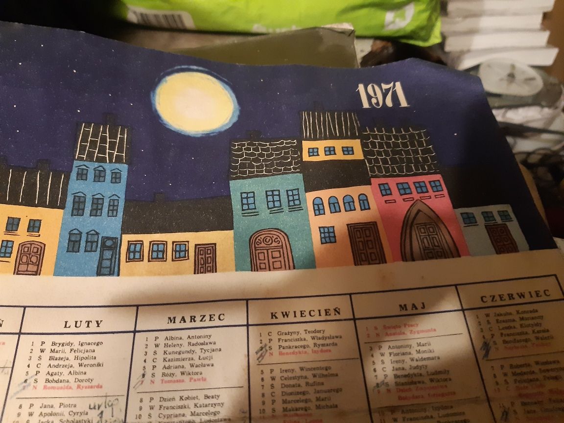 Kalendarz 1971 rok