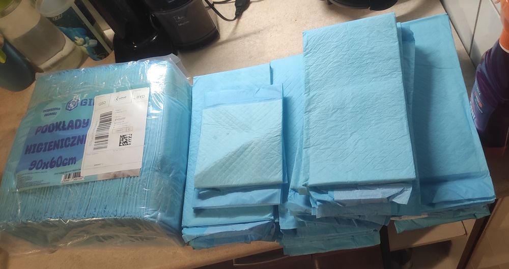 Podkłady higieniczne 90x60 cm, dla psa, kota, dziecka