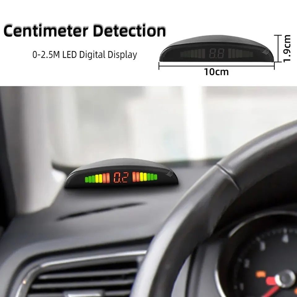 Kit de sensores de estacionamento com display e aviso sonoro. (Novo)