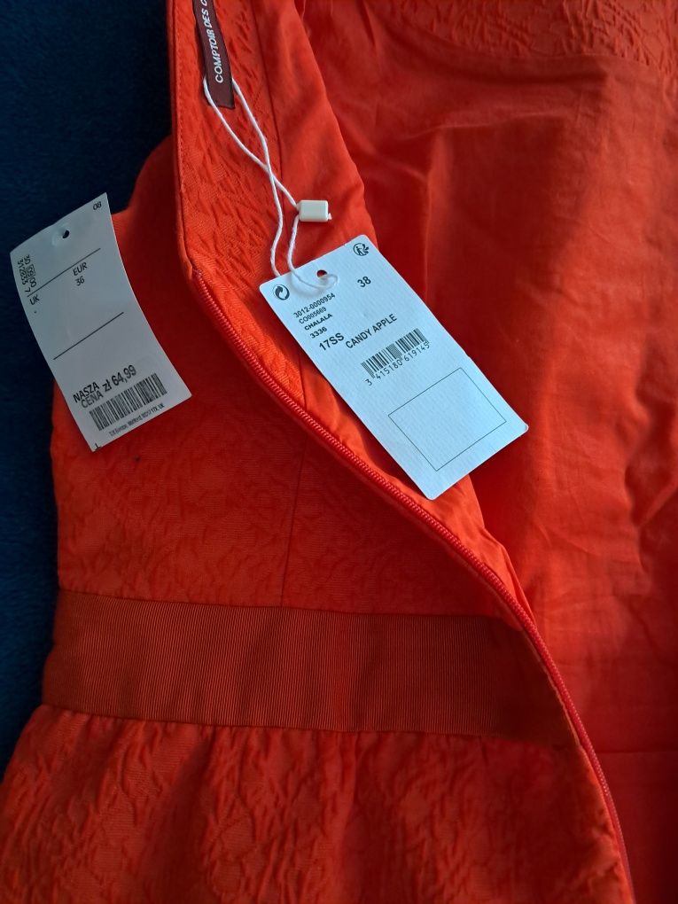 Sukienka mini pomarańczowa r.38"Comptoir des Cotonniers"nowa.
