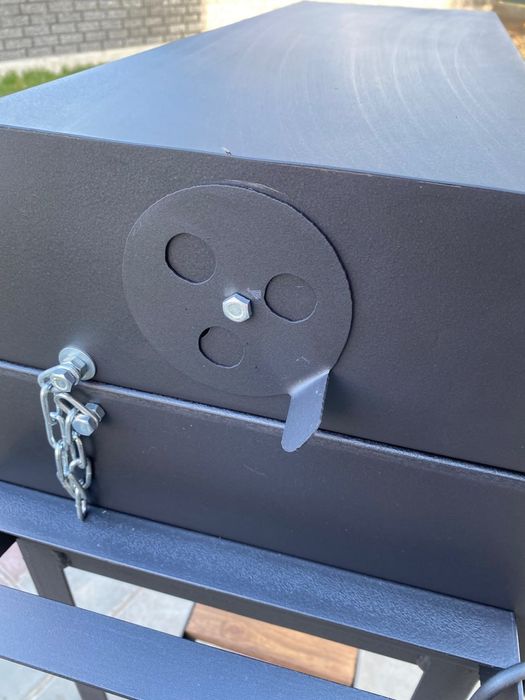 Мангал гриль барбекю | ТОП подарунок! Сталь 5 мм, дровниця, кришка!