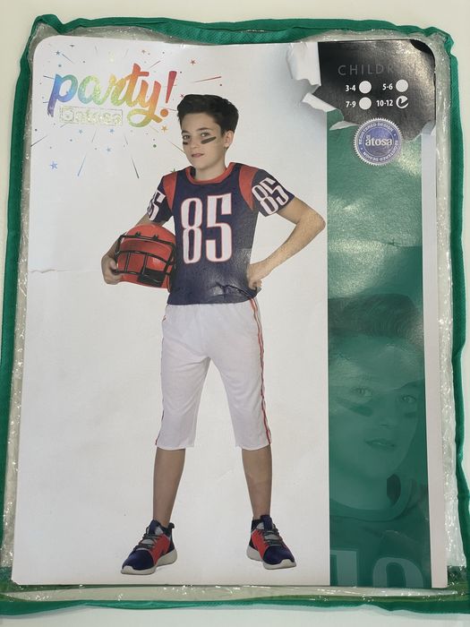 Jogador de rugby - Fato de carnaval 10 - 12 anos