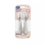Sztućce metalowe szare 18m+. Chicco
