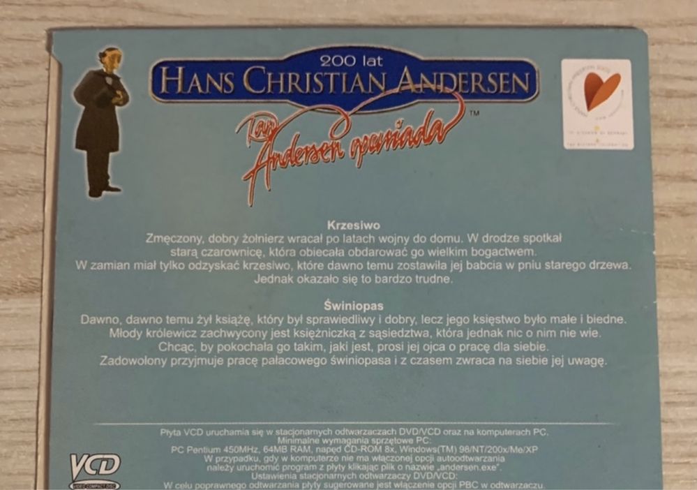 Bajka Vcd/Dvd „Krzesiwo” i „Świniopas”/ Hans Christian Andersen