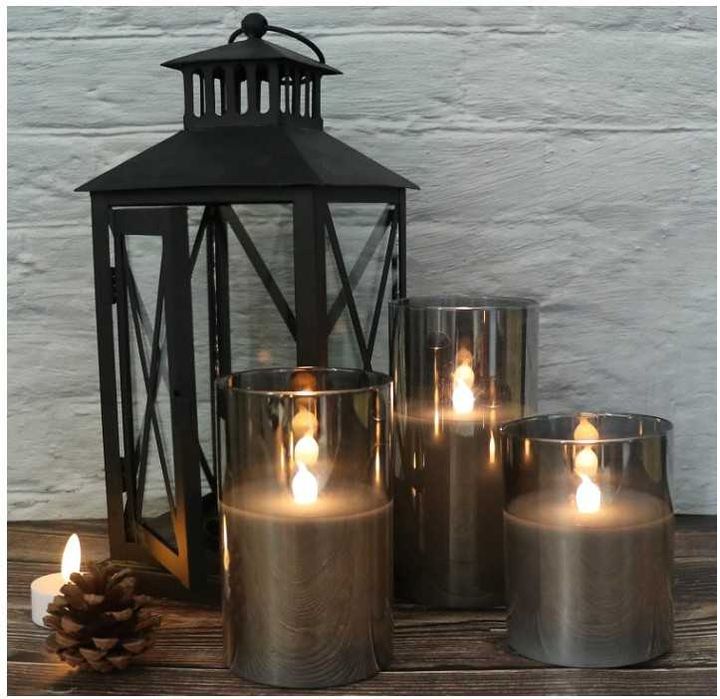 Zestaw 3 świec LED, sterowanie pilotem, funkcja timera Eldnacele