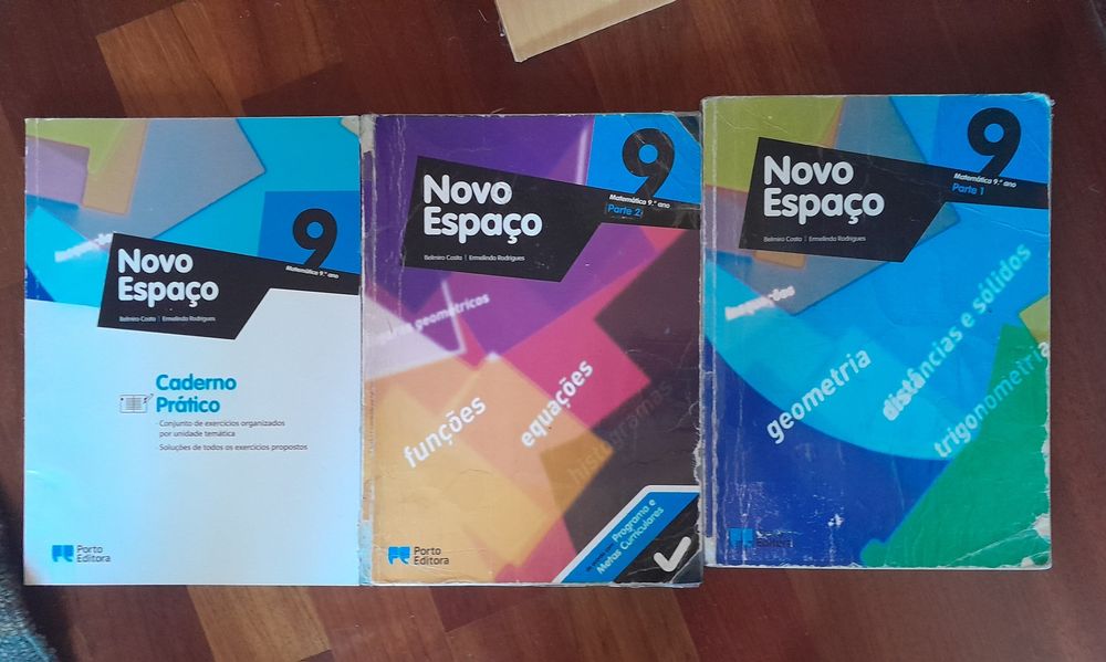 Matemática 9°ano - Novo espaço - parte 1 e 2 e cad actividades