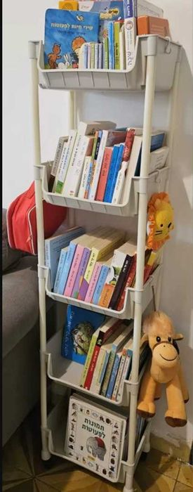 Стеллаж 5 полок, передвижная этажерка