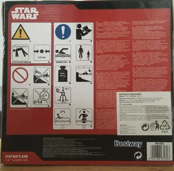 Bestway materac Star Wars 191x89 cm (91202)