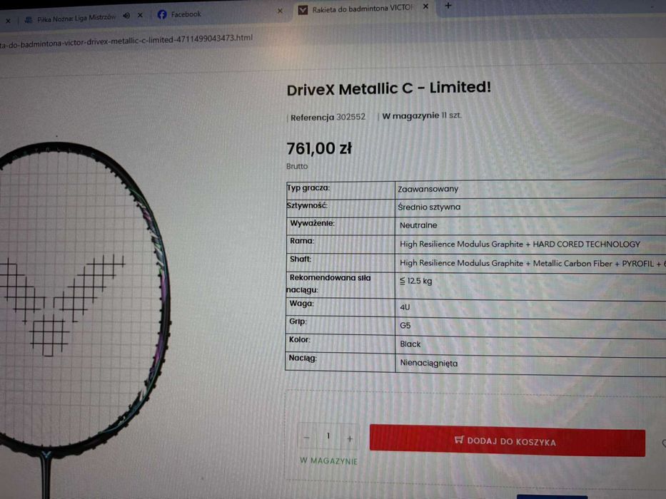 Rakieta do badmintona VICTOR