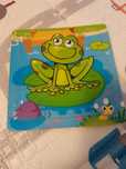 Drewniane Puzzle Żabka dla dzieci Stan Idealny