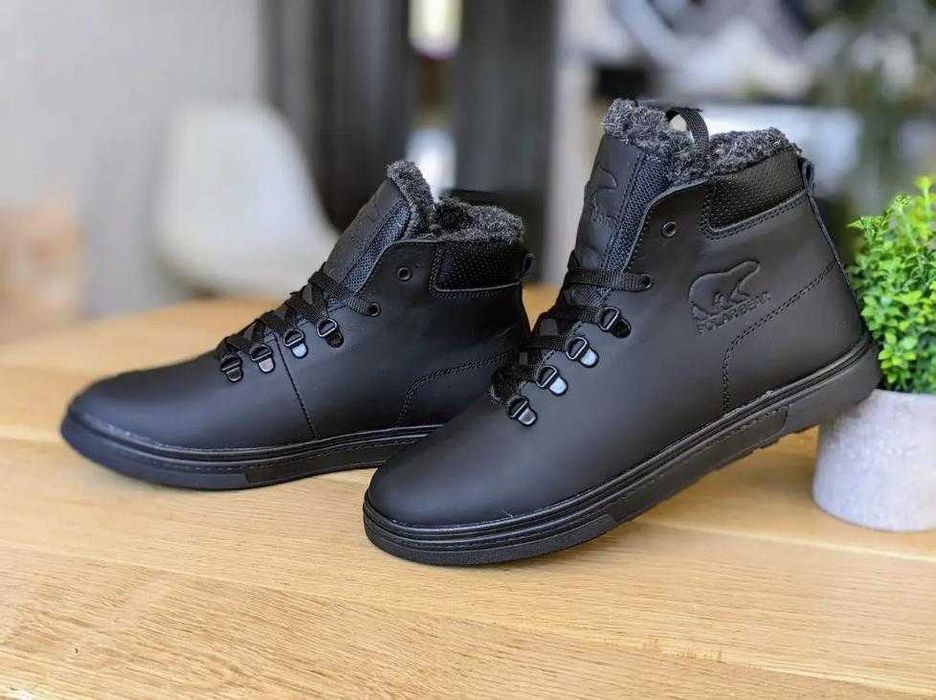 Чоловічі зимові черевики натуральна шкіра Ботинки мужские зимние кожа
