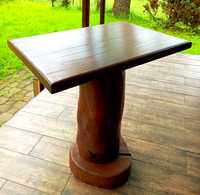 Stolik drewniany z pnia